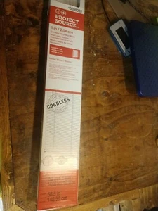 Project Source 1 in Cordless Vinyl Mini Blinds 59x64 White Light Filtering - Picture 1 of 8