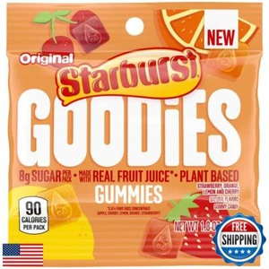 STARBURST GOODIES Caramelo Gomoso Fruta Original a Base de Plantas, Bolsas de 1.8 OZ (Paquete o - Imagen 1 de 5