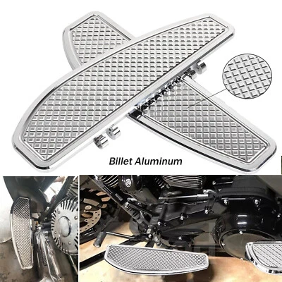 Front Stretched Floorboard Foot Boards For Harley Road King Custom Classic FLHR Foto 1 de 4