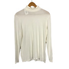 Papaya Women's Turtle Neck Top White Size 18 Off Long Sleeve Stretch Ribbed New