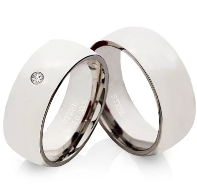 Eheringe Trauringe mit echtem Diamant Verlobungsringe mit Lasergravur EDB15 - Bild 1 von 4