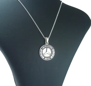 Mercedes necklace 925 Silver Handmade Jewellery Birrthday Gift Idea - Picture 1 of 1