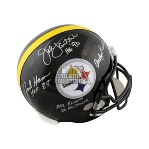 Ham Lambert Russell NFL Record 24 Pro Bowls Autographed F/S Helmet Silver Ink - Picture 1 of 1