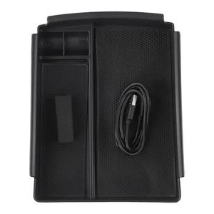 2 in 1 Console Armrest Storage Box with Wireless Charging for Tesla Model X S - Picture 1 of 12