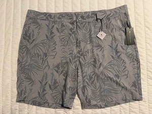 Travis Mathew Coastal Canyon Shorts-Men’s 42-Gray Floral Print-NWT - Picture 1 of 9