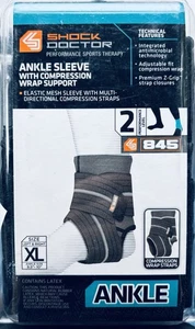 Shock Doctor Ankle Sleeve Compression Wrap Support XL Ankle Size 9.5”- 10” NEW - Picture 1 of 7