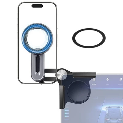 Soporte magnético para teléfono de automóvil para Tesla modelo 3/Y/Cybertruck iPhone montaje MagSafe Foto 1 de 4