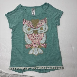 Girls Top Beautees Short Sleeve size 4T  Designed In Los Angeles Owl Multicolor  - Picture 1 of 6