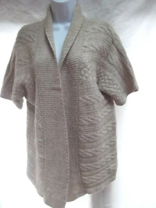 Outback Red sweater L open cardigan tunic cable knit wrap shawl wool blend MINT - Picture 1 of 4