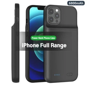6800mAh Battery Charger Case Power Bank For iPhone 11 12 13 15 16 Charging Cover - Zdjęcie 1 z 26