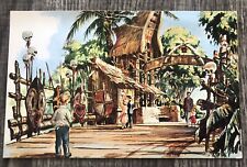 Adventureland Tahitian Village Artist Rendition Disneyland Vintage Postcard OO12