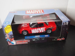 Maisto Marvel Spider-Man Corvette Z06 1:18 Diecast NEW NIB - Picture 1 of 3