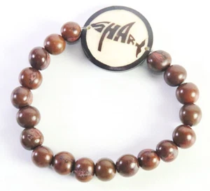 BRAUN Açaí Hai Perlen Tagua Medaillon Armband - Bio - Bild 1 von 1