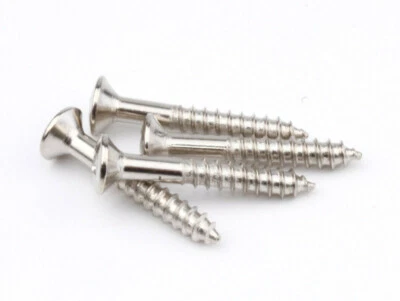 LUTHIERPARTS Guitar Bridge Mounting Screws -Qty.4- Nickel fits Fender® & other Tele Bridges