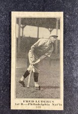1916 M101-4 Sporting News #106 Fred Luderus CREASE FREE + SHARP