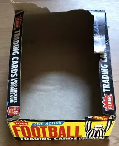 Empty 1987 Fleer Live Action Football Trading Card Wax Pack Box Missing Top/Torn - Picture 1 of 8
