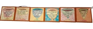 6 lovely hand Crafted coasters drinks Slogans On Each From Pretoria South Africa - Picture 1 of 12