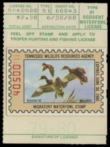 1979 Tennessee State Duck Stamp Mint Never Hinged. Original Gum - Picture 1 of 1