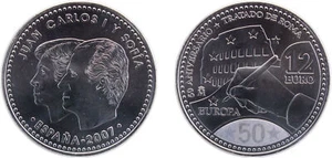 Spain 2007 M 12 Euro Silver (.925) BU - Picture 1 of 1