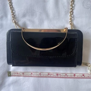 Love Trove Los Angeles Purse Black Gold Crossbody New Detachable Strap - Picture 1 of 17