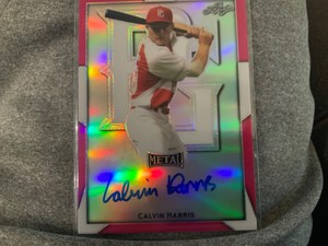 Calvin Harris 2019 Leaf PG AAC Pink Metal 16/20 CWS CHAMPS OLE MISS 