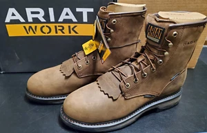 Ariat Men's Workhog 8" Waterproof Comp Toe Work Boots Size 12 EE WIDE - NEW - Picture 1 of 21