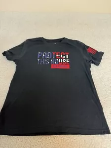 Under Armour T-Shirt Youth Boys Large Protect this House Freedom Graphic Black - Picture 1 of 5