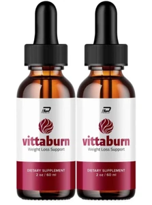 (2 Pack) Vittaburn Drops Healthy Formula – Vitta Burn Drops All Natural Healthy - Picture 1 of 12