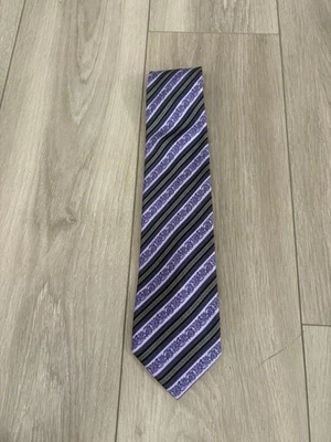 Gravata de seda monograma Gianni Versace - Imagem 1 de 4