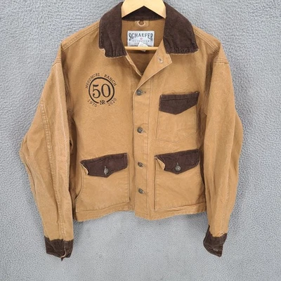 Schaefer Outfitter Jacket Men's Medium Brown Bronco Brush Jacket Canvas Corduroy - Image 1 of 4