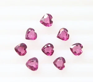 Pink Rodholite Garnet Heart Cut Faceted Natural Loose Gemstone Making Jewelry - Picture 1 of 4