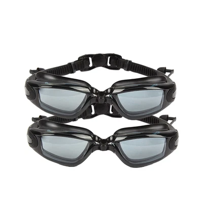 2PCS Clear Comfortable Swimming Goggles with UV- Anti-Fog Swim Glasses Ear Plug - Image 1 of 4