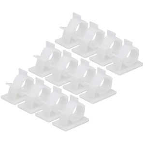 50Pcs Adhesive Cable Management Clip PE Cord Clamps 17-20mm Adjustable White - Afbeelding 1 van 5