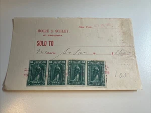 R173 - Moore & Schley - Stock Receipt - New York NY - 1899 - Picture 1 of 1