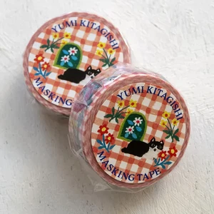 Yumi Kitagishi Masking Tape Size W0.7in Type Gingham Check Washi Tape JAPAN NEW - Picture 1 of 12