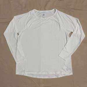 Neu ohne Etikett Gap Fit Breathe Umstandsmode weiß Activewear Langarmshirt Größe Medium - Bild 1 von 7
