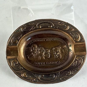 Mount Rushmore Memorial South Dakota Mini Ashtray 3.5” Copper Japan - Picture 1 of 5