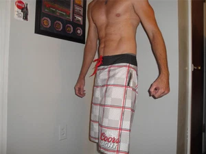 Mens COORS LIGHT Beer Board Shorts Swim Trunks 30 32 34 36 38 BOARDSHORTS - Picture 1 of 6