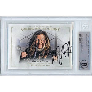 2016 UD Goodwin Champions #64 Miesha Tate Signed MMA Card AUTO Beckett Slab UFC - Picture 1 of 6