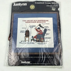Janlynn Counted Cross Stitch Kit The Armchair Athlete #11-50 1988 - Bild 1 von 6