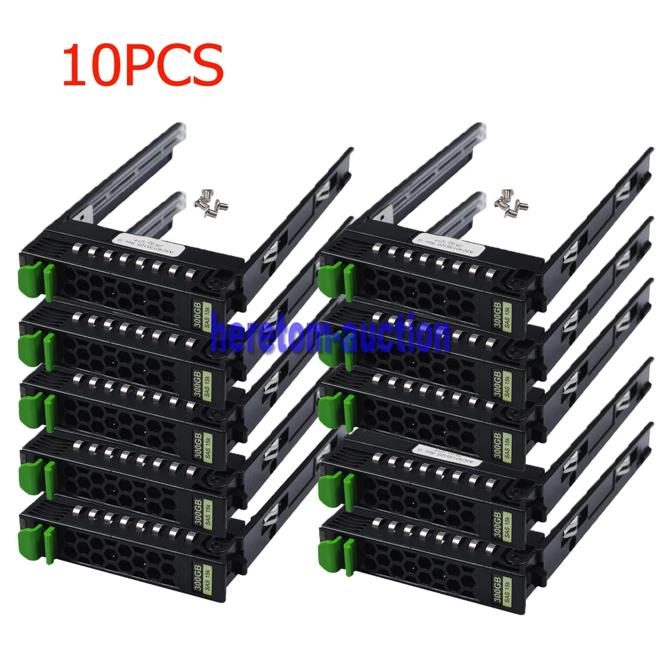 10 Fujitsu RX200 RX300 RX350 S7 S8 TX1330 M1 2.5" SFF SAS Tray Caddy A3C40135103 - Image 1 of 4