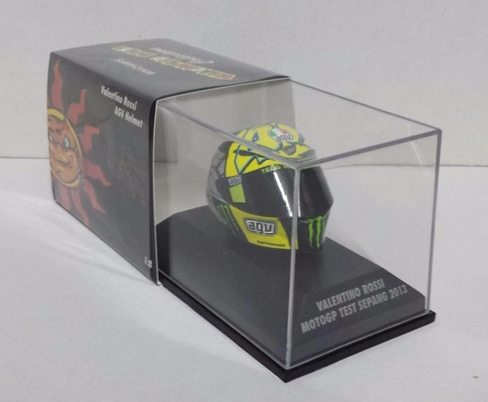 MINICHAMPS 1/8 VALENTINO ROSSI MODELLINO DIECAST CASCO MOTO YAMAHA SEPANG 2013 - Immagine 1 di 2