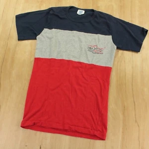 vtg 80s ADIDAS usa made Spirit of the Games t-shirt SMALL colorblock 1984 - Picture 1 of 6