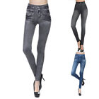 Womens Skinny Legging looks like Jeans Ladies Stretchy Denim Jeggings Size 6-14