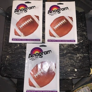 Three Anagram Football Shaped Balloons. 18” Mylar, Brand New! - Picture 1 of 2