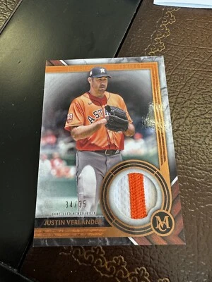 Justin Verlander Meaningful Material Relic Card 2022 Topps Museum  34/35 - Image 1 of 2