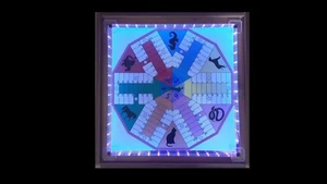 Parchis 6 jugadores, metacrilato, luminoso, ultravioleta, 50x50 - Imagen 1 de 3