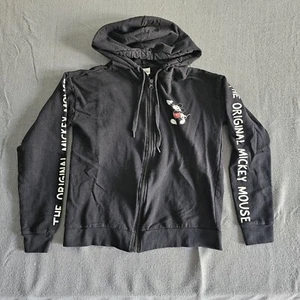 Disney Youth XS Mickey Mouse Full Zip Black Graphic Hoodie - Picture 1 of 9