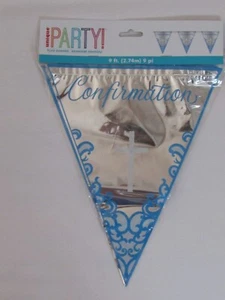 NEW UNIQUE PARTY 9 FT. CONFIRMATION FLAG BANNER - Picture 1 of 1