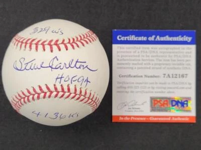 Steve Carlton signed inscribed MLB Baseball autograph HOF Phillies PSA/DNA /32 - Image 1 of 4